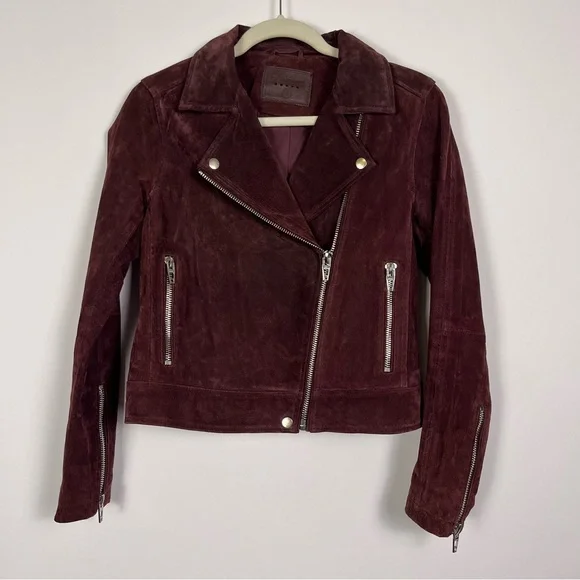 Blank NYC Brown Merlot Suede 💯 leather Jacket in Women’s sz Small - Picture 2 of 12